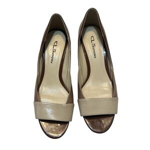 CL by Laundry Three-Tone Open Toe Heels – Size 8